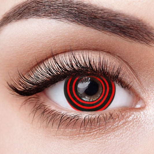 Spiral Red/Black Contacts lens