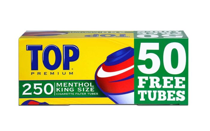 Top Cigarette Tubes Menthol King Size