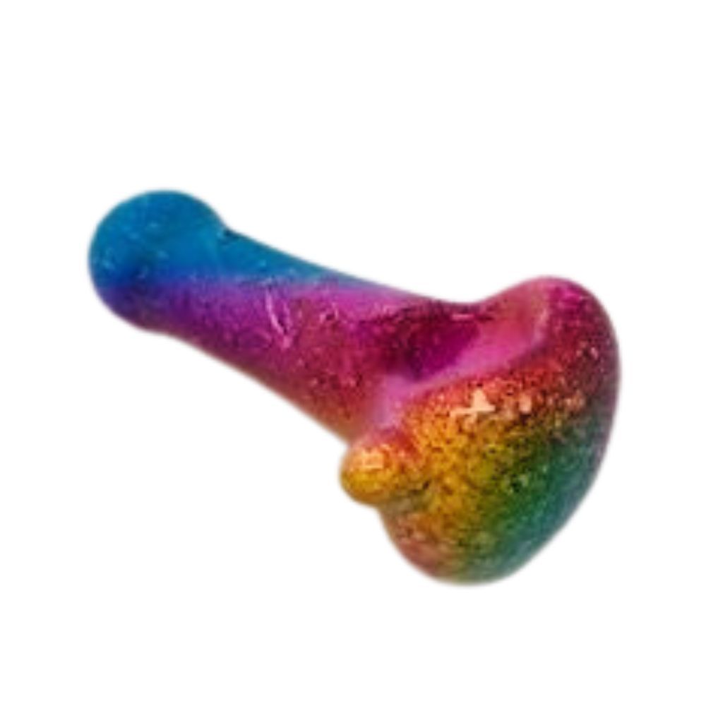 3 Inch Rainbow Marble Hand Glass Pipe