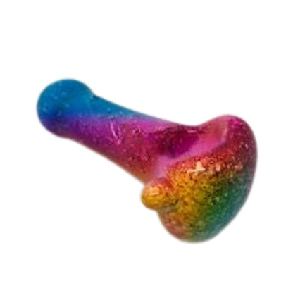 3 Inch Rainbow Marble Hand Glass Pipe