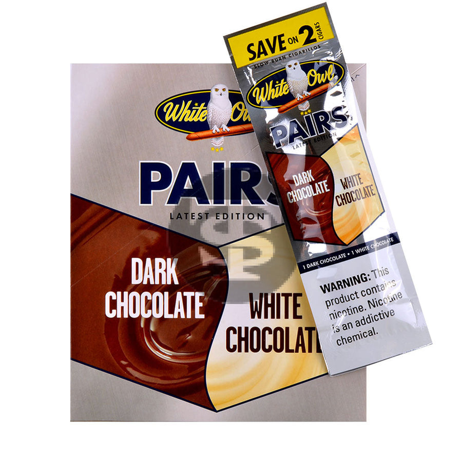 White Owl Pairs Dark Chocolate White Chocolate