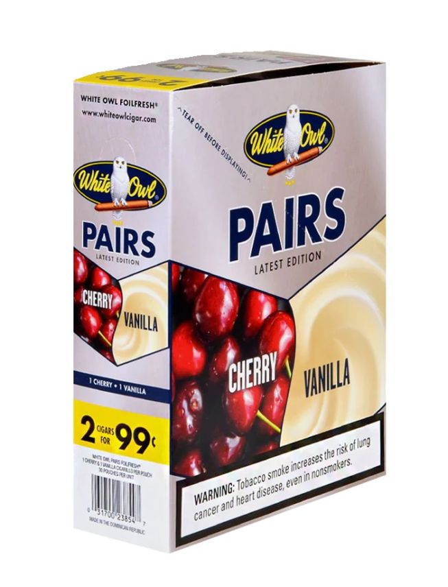 White Owl Cigarillos Pairs Cherry Vanilla