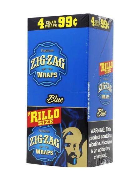 Zig Zag Rillo Size Blue Wraps