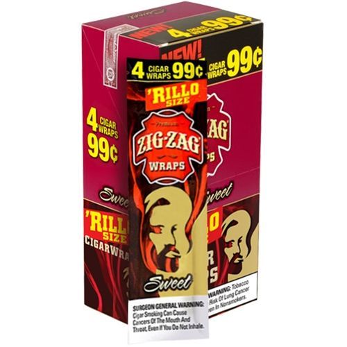 Zig Zag Rillo Size Cigar Wraps Sweet