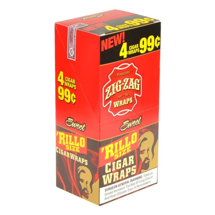Zig Zag Rillo Size Cigar Wraps Sweet 60CT – Vega Smokes