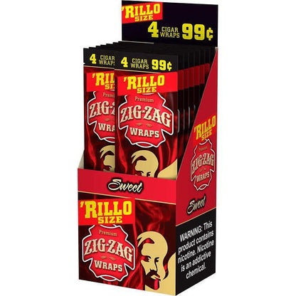 Zig Zag Rillo Size Cigar Wraps Sweet