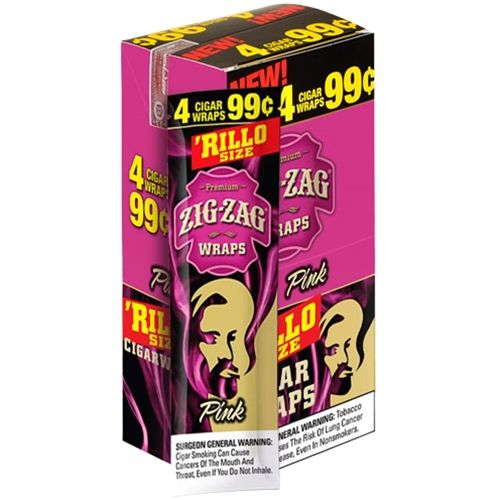 Zig Zag Rillo Size Pink Wraps 