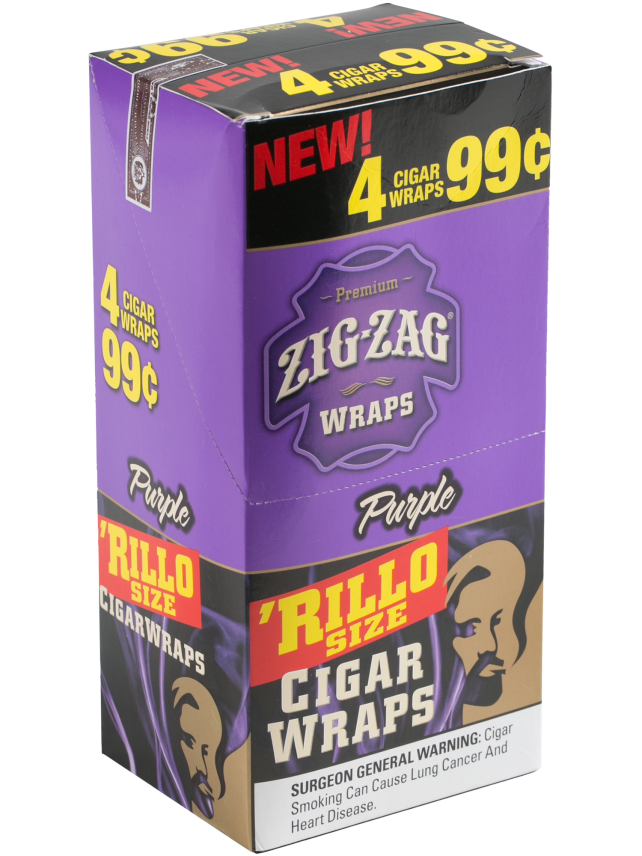 Zig Zag Rillo Size Purple Cigar Wraps